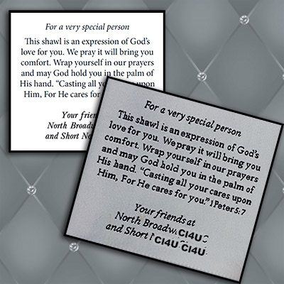 labels for church blankets